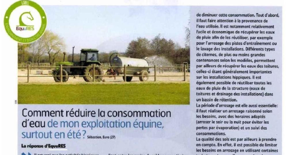 Le Label EquuRES dans le Cheval Pratique d'août 2019