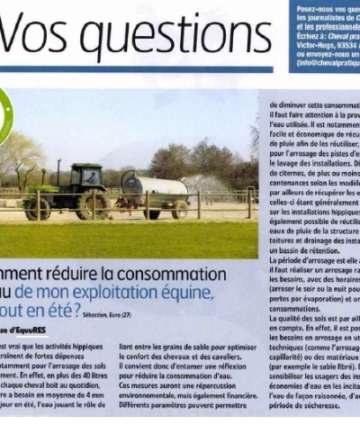 Le Label EquuRES dans le Cheval Pratique d'août 2019