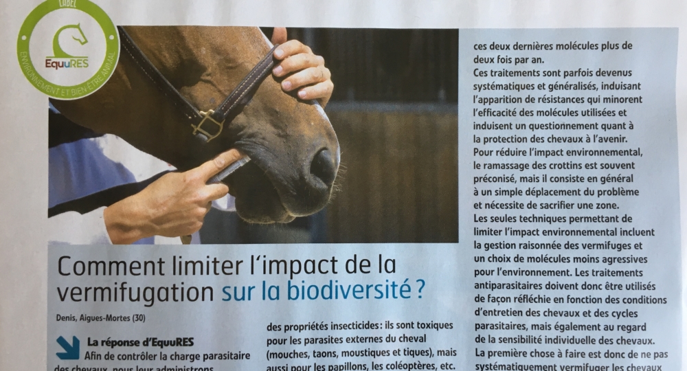 Le Label EquuRES dans le Cheval Pratique de septembre 2019