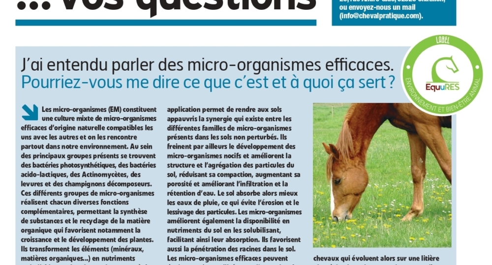 Le Label EquuRES dans le Cheval Pratique d'Avril 2020