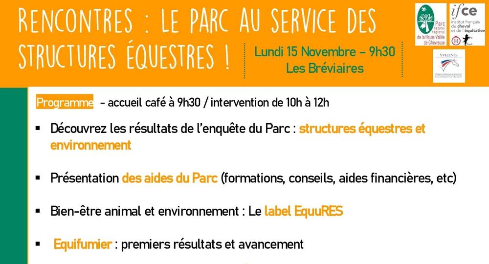 Présentation du label EquuRES au Haras des Bréviaires le 15 novembre
