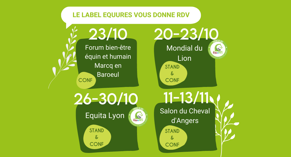 Le label EquuRES vous donne RDV lors de 5 évènements