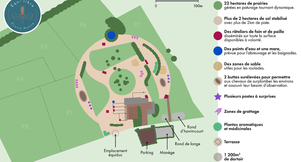 Equi'libre, pension pensée sur le concept d'écurie active en Bretagne, labellisée EquuRES